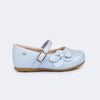 Sapato Infantil Pampili Mini Angel com Laço Pérolas Azul