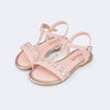 Sandália Infantil Feminina Cherrie Hotfix Metálicos Rosa
