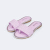 Sandália Rasteira Infantil Pampili Cherrie Slide Lilás