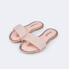 Sandália Rasteira Infantil Pampili Cherrie Slide Rosa Claro