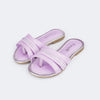 Sandália Rasteira Infantil Pampili Cherrie Hotfix Lilás
