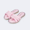 Sandália Rasteira Infantil Pampili Cherrie Hotfix Rosa