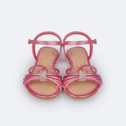 Sandália Infantil Pampili Cherrie Tira Comfy Strass Rosa Claro - sandália infantil fivela easy