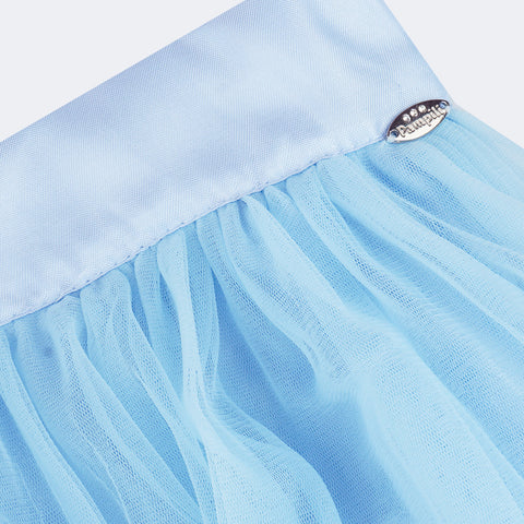 Saia Tutu Infantil Pampili Com Hotfix Azul
