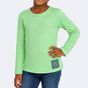 Blusa Manga Longa Infantil Animê Canelada Verde