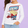 Camiseta Manga Longa Infantil Animê Off White