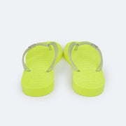 Chinelo Infantil Pampili Love Amarelo Neon - Vem com necessaire!