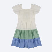 Vestido Infantil Bambollina Três Marias Babado Off White - costas do vestido