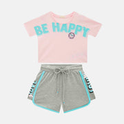 Conjunto Infantil Infanti Emoji Be Happy