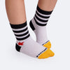 Meia Soquete Cantarola Street Branca e Colorida