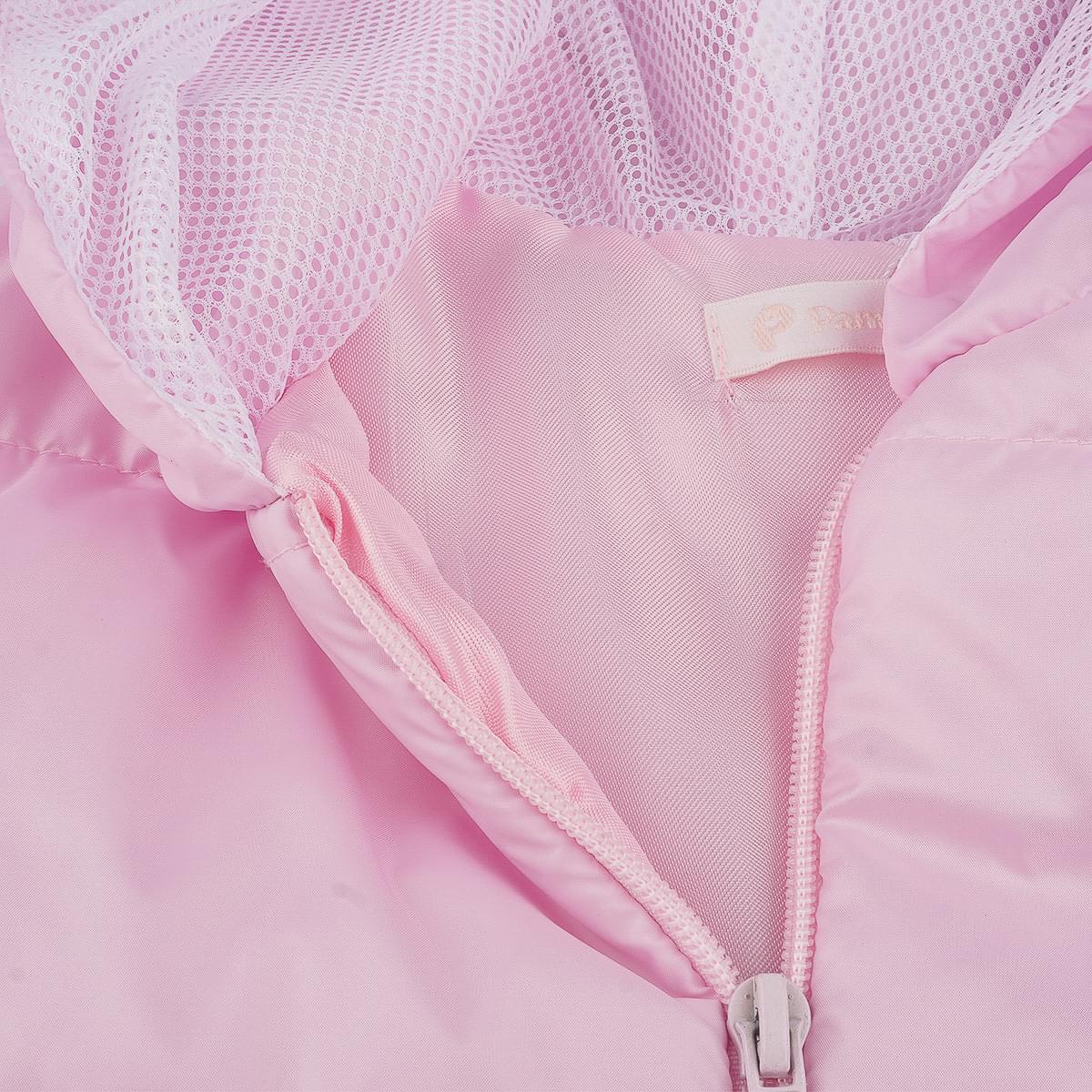 Colete Feminino Pampili Puffer Capuz Rosa - colete com abertura em zíper