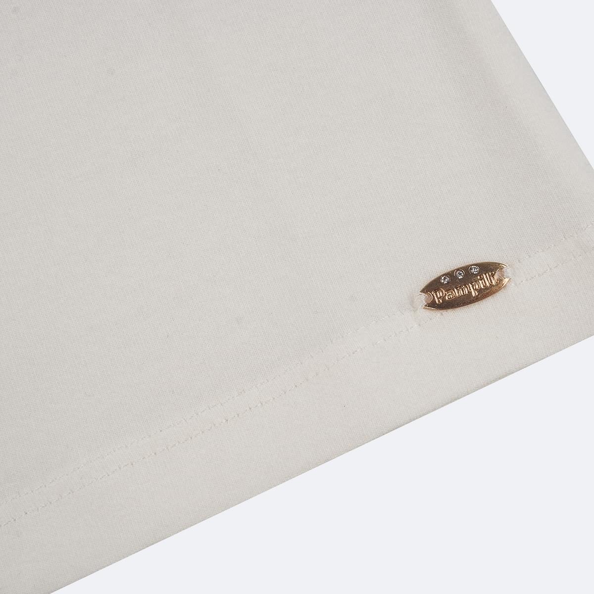 Blusa Infantil Pampili Babado Voal Off White - detalhe metal 