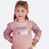Blusa Infantil Pampili Moletom Paetê Bellieve Rosa Novo
