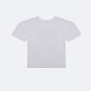 Camiseta Infantil Pampili Coração Holográfico e Strass Branca - costas da camiseta