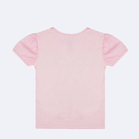 Camiseta Infantil Pampili Borboleta com Strass Rosa