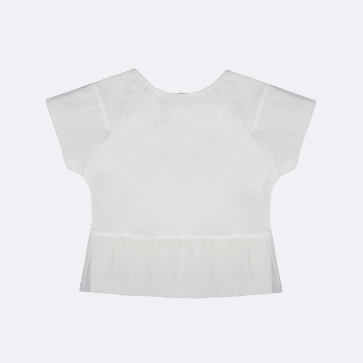 Camiseta Infantil Pampili Summer Glow Tule Off White