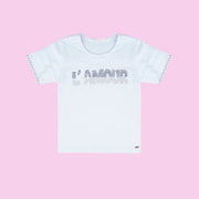 Camiseta Infantil Feminina L Amour Branca