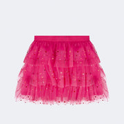 Saia Infantil Pampili Babados em Tule Pink