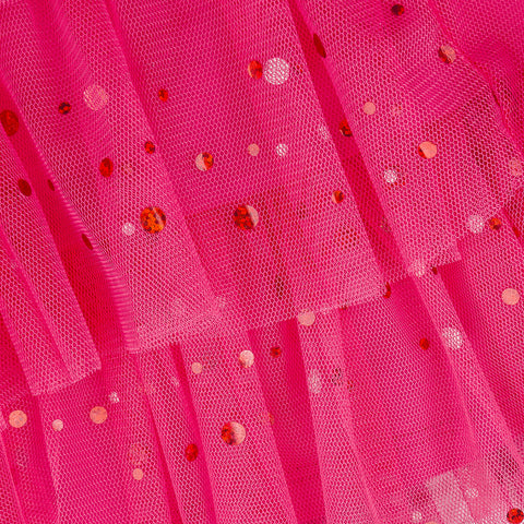 Saia Infantil Pampili Babados em Tule Pink