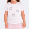 Camiseta Infantil Pampili Coração em Strass Off White