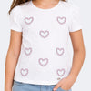Camiseta Infantil Pampili Coração Strass Off White