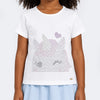 Camiseta Infantil Pampili com Unicórnio em Strass off white