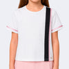 Camiseta Infantil Pampili com Tachas e Strass Off White