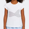 Camiseta Infantil Pampili com Cauda de Sereia em Strass Branca