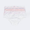 Kit Calcinha Infantil Feminina Borboletas Branco e Rosa