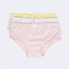 Kit Calcinha Infantil Feminina Coração Amarelo