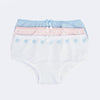Kit Calcinha Infantil Feminina Concha Azul