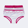 Kit Calcinha Infantil Feminina Melancia Branco e Pink