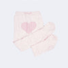 Meia Calça Bebê Pampili Corações Rosa