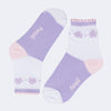 Meia Soquete Infantil Pampili com Flores Colorida