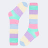 Meia Infantil Feminina 3/4 Pampili Listrada Colorida