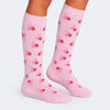 Meia 3/4 Infantil Feminina Pampili com Cerejas Rosa