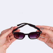 Óculos de Sol Infantil KidSplash! Proteção UV Redondo Preto - óculos flexível