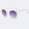 Óculos de Sol Infantil Feminino Pampili Vintage Redondo Branco