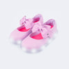 Tênis de Led Pampili Sneaker Luz Mary Jane Laço Lilás