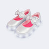 Tênis de Led Pampili Sneaker Luz Mary Jane Prata