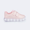 Tênis de Led Infantil Pampili Sneaker Luz Costuras Rosa