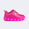 Tênis de Led Infantil Pampili Sneaker Luz Pink