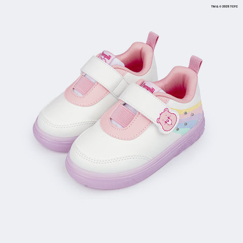 Tênis de Led Infantil Pampili Sneaker Luz Ursinhos Carinhosos Rosa