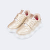Tênis de Led Infantil Pampili Sneaker Luz Gatinho Dourado