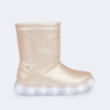 Bota de Led Infantil Pampili Brilho Cintilante Dourada