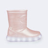 Bota de Led Infantil Pampili Brilho Cintilante Rosa