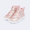 Tênis de Led Infantil Pampili Sneaker Luz Cintilante Rosê