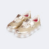 Tênis de Led Infantil Pampili Sneaker Borboleta Dourado