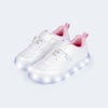 Tênis de Led Infantil Pampili Sneaker Borboleta Branco