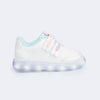 Tênis de Led Infantil Pampili Sneaker Luz Branco
